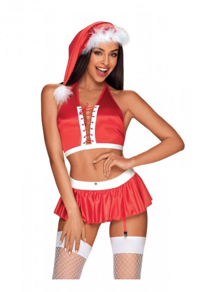 Ms Claus costume rot